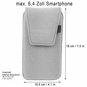 5.0 - 6.4" Vertikal Bauchtasche Quertasche Gürteltasche Tasche für Hosengürtel Hülle Smartphone für iPhone 6, 7, Sam Bild 4