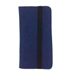 5.2 - 6.4" Bookstyle wallet Handtasche Handyhülle Schutzhülle Schutztasche Hülle aus Filz Filztasche für Handy, Blau Bild 2
