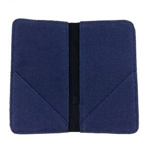 5.2 - 6.4" Bookstyle wallet Handtasche Handyhülle Schutzhülle Schutztasche Hülle aus Filz Filztasche für Handy, Blau Bild 3