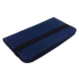 5.2 - 6.4" Bookstyle wallet Handtasche Handyhülle Schutzhülle Schutztasche Hülle aus Filz Filztasche für Handy, Blau Bild 4