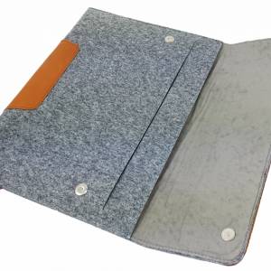 15,6" Schutz-Tasche für Ultrabook Notebook Laptop Schutzhülle PC Tasche aus Filz Sleeve Hülle grau Bild 2