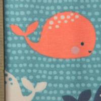 Jersey Stoffonkel Babywal GOTS Baumwolle 50 x 165 cm Walfisch Wal Bild 2