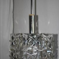 Kronleuchter Deckenlampe mit Bleiglas 60er Jahre Bild 9