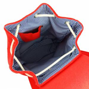 Venetto Rucksack Filzrucksack Tasche aus Filz unisex handgemacht, Rot Bild 7
