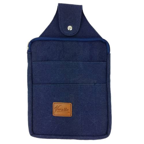 Multifunktions Gürteltasche Bauchtasche Hüfttasche Bauchtasche aus filz Arbeit Tasche für Friseur Blau