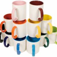 Keramiktasse TWO TONES & HANDLE 11oz, DURAGLAZE  in 11 Farben, nach Ihren Wünschen bedruckbar Bild 1