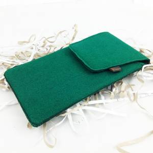 Schutzhülle Gürteltasche Hülle Etui Filztasche Tasche für Samsung S6 S7 (Edge) S8 Plus, Grün Bild 4