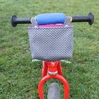 Lenkertasche für Laufrad / Kinderrad / Roller "Punkte grau" Bild 2