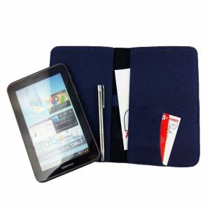7 Zoll Tablethülle Schutzhülle Schutztasche Etui Tasche aus Filz für Tablet eBook, Blau dunkelblau Bild 1