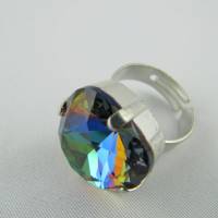 Großer Ring Crystal Sphinx  Blau / Grün (R14) Bild 5