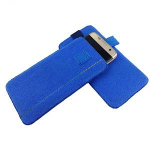 5 - 6,4" Universell Tasche Filz-Hülle Filztasche Schutzhülle Schutztasche aus filz für Smartphone Blau hell Bild 1