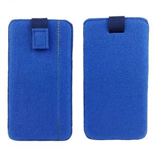5 - 6,4" Universell Tasche Filz-Hülle Filztasche Schutzhülle Schutztasche aus filz für Smartphone Blau hell Bild 2