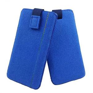 5 - 6,4" Universell Tasche Filz-Hülle Filztasche Schutzhülle Schutztasche aus filz für Smartphone Blau hell Bild 3