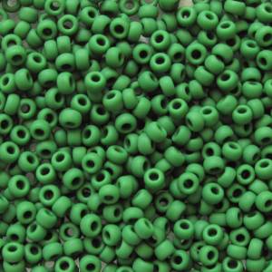 Toho Seed Beads 11/0 Opaque Frosted Pine Green Bild 2