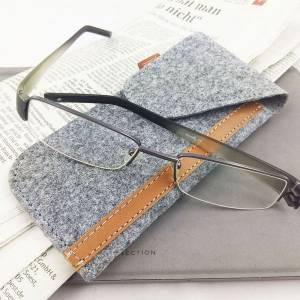 Brillenetui Tasche Hülle Schutzhülle für Brille grau Bild 4
