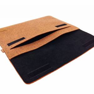 12.9 / 13.3 " Hülle Tasche für iPad MacBook Schutzhülle für Notebook Laptop 13 Zoll Etui aus Filz Orange meliert Bild 2