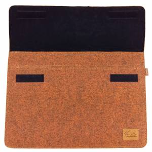12.9 / 13.3 " Hülle Tasche für iPad MacBook Schutzhülle für Notebook Laptop 13 Zoll Etui aus Filz Orange meliert Bild 5