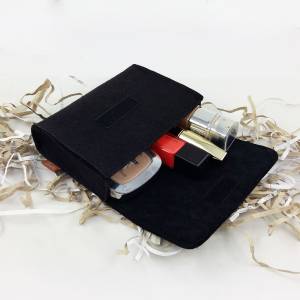 Täschchen Mini Hülle Tasche aus Filz für Zubehör und Accessoires, Netzteil, PC Maus, E-Zigarette, Kosmetik, Schwarz Bild 8