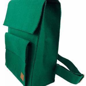 Venetto Rucksack Tasche aus Filz Filzrucksack unisex handgemacht grün Bild 2