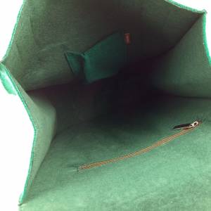 Venetto Rucksack Tasche aus Filz Filzrucksack unisex handgemacht grün Bild 7
