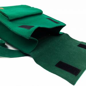 Venetto Rucksack Tasche aus Filz Filzrucksack unisex handgemacht grün Bild 8