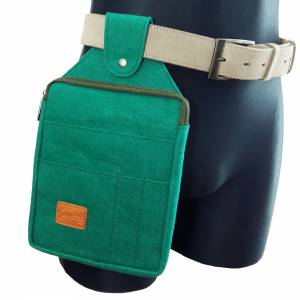 Multifunktions Bauchtasche Allzweck Tasche Hülle aus Filz für Zuhause oder Arbeit, Grün Dunkelgrün Bild 1