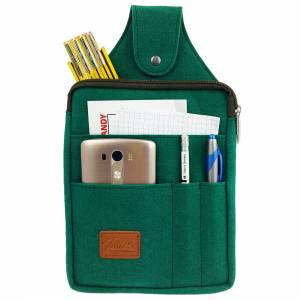 Multifunktions Bauchtasche Allzweck Tasche Hülle aus Filz für Zuhause oder Arbeit, Grün Dunkelgrün Bild 4