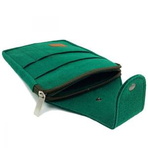 Multifunktions Bauchtasche Allzweck Tasche Hülle aus Filz für Zuhause oder Arbeit, Grün Dunkelgrün Bild 6