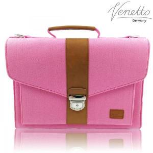 Businesstasche handmade Umhängetasche Dokumenten Bürotasche Tasche Filztasche rosa pink Bild 1