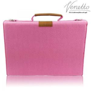 Businesstasche handmade Umhängetasche Dokumenten Bürotasche Tasche Filztasche rosa pink Bild 3