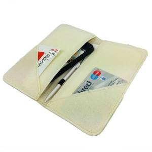 5.2 - 6.4" Bookstyle wallet case Tasche aus filz Hülle für Tablet Filztasche Creme Bild 1