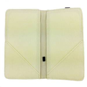 5.2 - 6.4" Bookstyle wallet case Tasche aus filz Hülle für Tablet Filztasche Creme Bild 3
