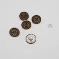 5 Jeansknöpfe aus Metall 15mm "Roundabout" Bild 2