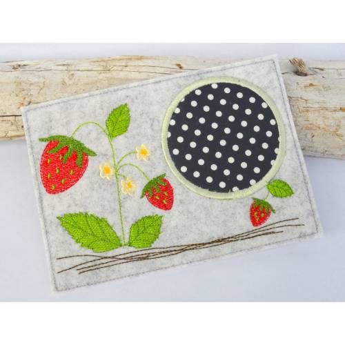 Stickdatei Erdbeere SET Tür 17