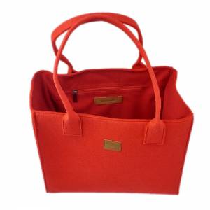 Red Shopper Damentasche Handtasche Filztasche Filz rot Bild 1