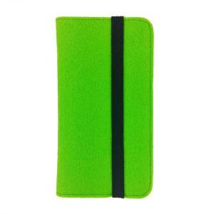 5.2 - 6.4" Bookstyle wallet case Tasche Hülle Schutzhülle Klapptasche Klapphülle Buchhülle aus Filz, grün Bild 2