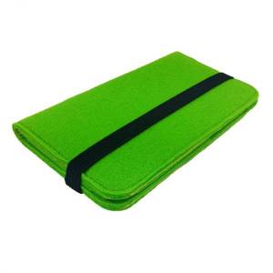 5.2 - 6.4" Bookstyle wallet case Tasche Hülle Schutzhülle Klapptasche Klapphülle Buchhülle aus Filz, grün Bild 4
