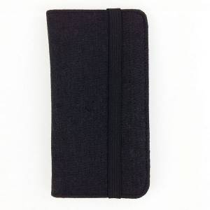 5.2 - 6.4" Bookstyle wallet Tasche aus Filz Hülle Buchhülle Schutzhülle für Handy schwarz Bild 2