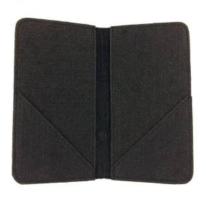 5.2 - 6.4" Bookstyle wallet Tasche aus Filz Hülle Buchhülle Schutzhülle für Handy schwarz Bild 3