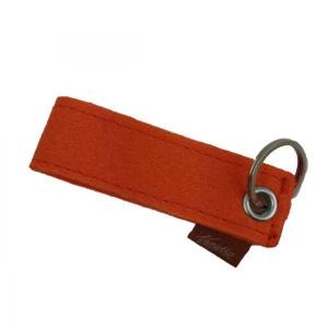 Schlüsselanhänger Schlüsselband Band aus Filz mit Metallring Schlüsselring Anhänger für Schlüssel, Orange Bild 1