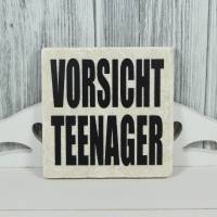 Fliese Deko Dekofliese Bild 'Vorsicht Teenager'  Vintage Look 10x10cm Statement Fr Bild 1