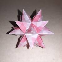 Origami Bastelset Bascetta 10 Sterne transparent/rosa 5,0 cm x 5,0 cm Bild 1