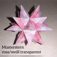 Origami Bastelset Bascetta 10 Sterne transparent/rosa 5,0 cm x 5,0 cm Bild 2