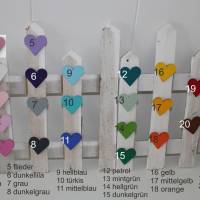 Holzbuchstaben für das Kinderzimmer Türschild flieder grau lila Bild 3