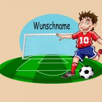 Top Wandtattoo Fussballspieler für das Kinderzimmer, Spielzimmer,konturgeschnitten in 5 Größen ab 50 cm B x 40 cm H Bild 3