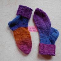 Baby-Söckchen, handgestrickte Socken, SchuhGr 20/21, 15 Monate, Kleidergr. 80/86 Bild 1