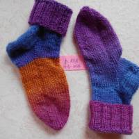 Baby-Söckchen, handgestrickte Socken, SchuhGr 20/21, 15 Monate, Kleidergr. 80/86 Bild 2