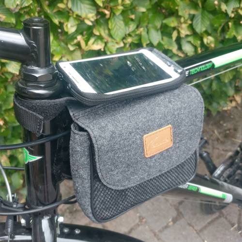 Fahrradtasche Tasche Fahrradrahmen Fahrradhülle Schutzhülle für Zubehör Reise fahrradhalter Fahrradtour mit Samrtphone-H