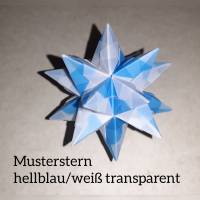 Origami Bastelset Bascetta 10 Sterne transparent/hellblau 5,0 cm x 5,0 cm Bild 2