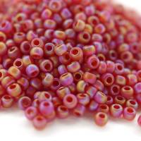 Toho Seed Beads 11/0 Transp. Rainbow Frosted Ruby Bild 1